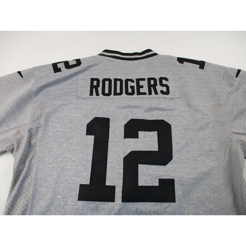 Nike Jersey Mens Large Gray Aaron Rodgers Green Bay Packers NFL Gridiron Limited